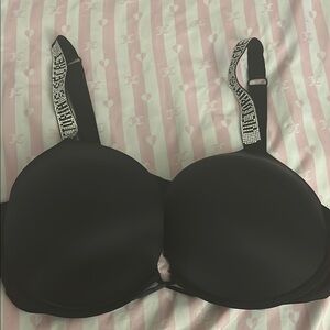 Victoria's Secret Black Bra with Branded Straps